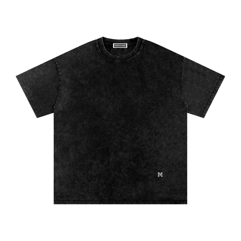 Vintage Washed Tee - Plain Black