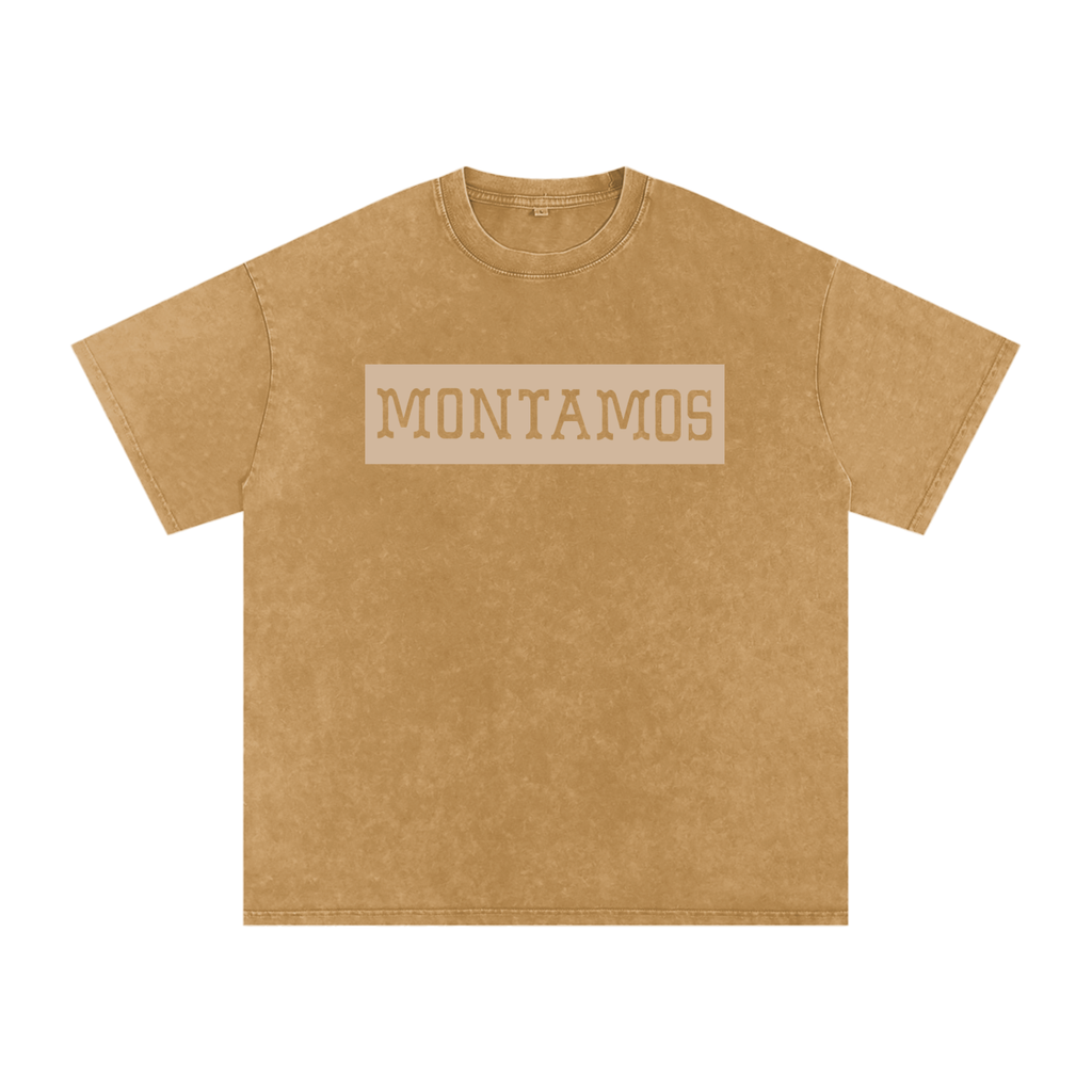 Montamos Script Workwear Brown - Washed Tee