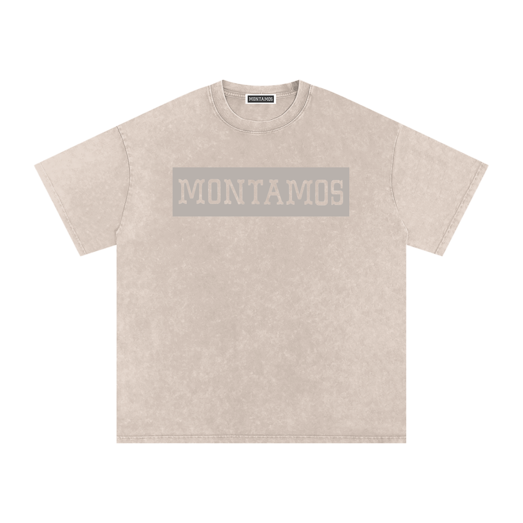 Montamos Script Apricot- Washed Tee