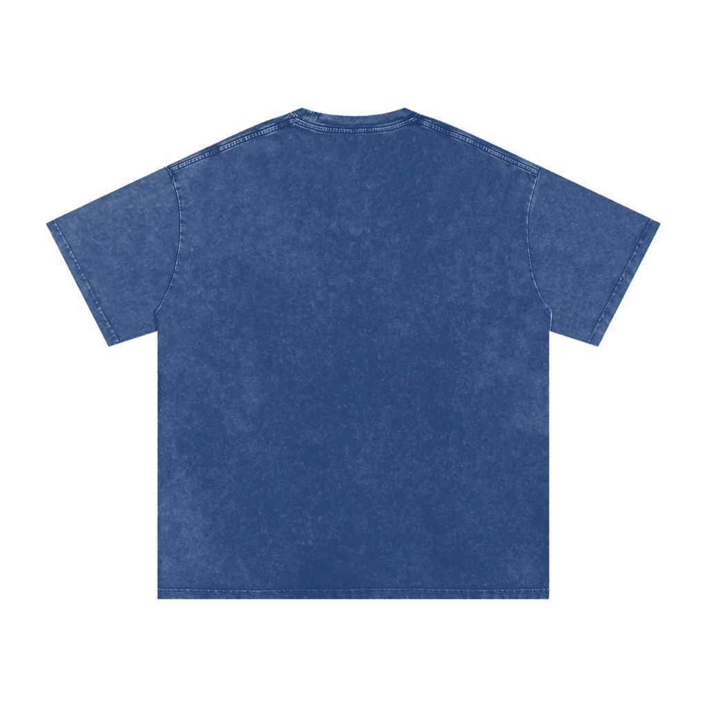 Vintage Washed Tee - Plain Blue