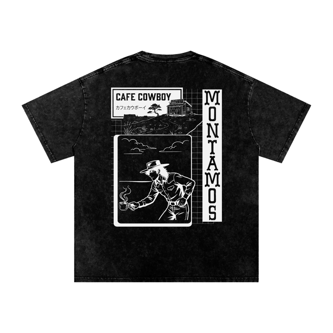Cafe Cowboy Vintage Washed Tee
