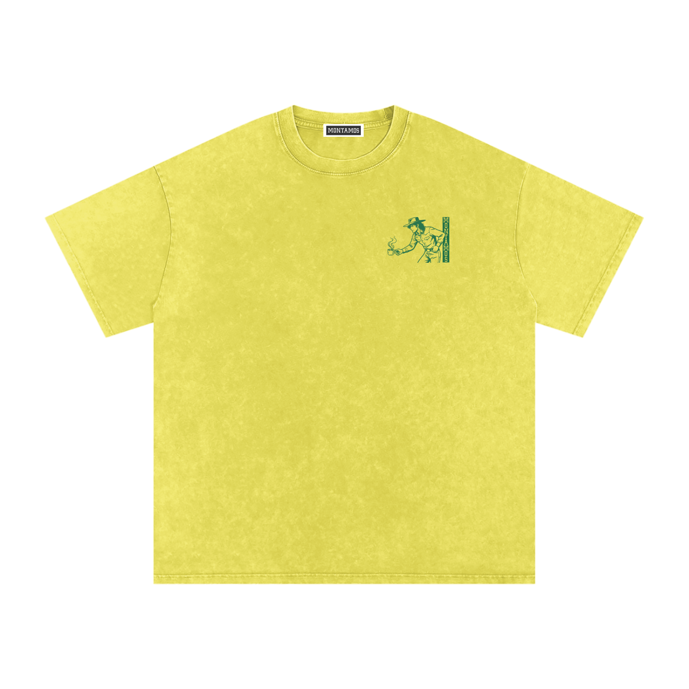 Cafe Cowboy (Green) Vintage Washed Tee