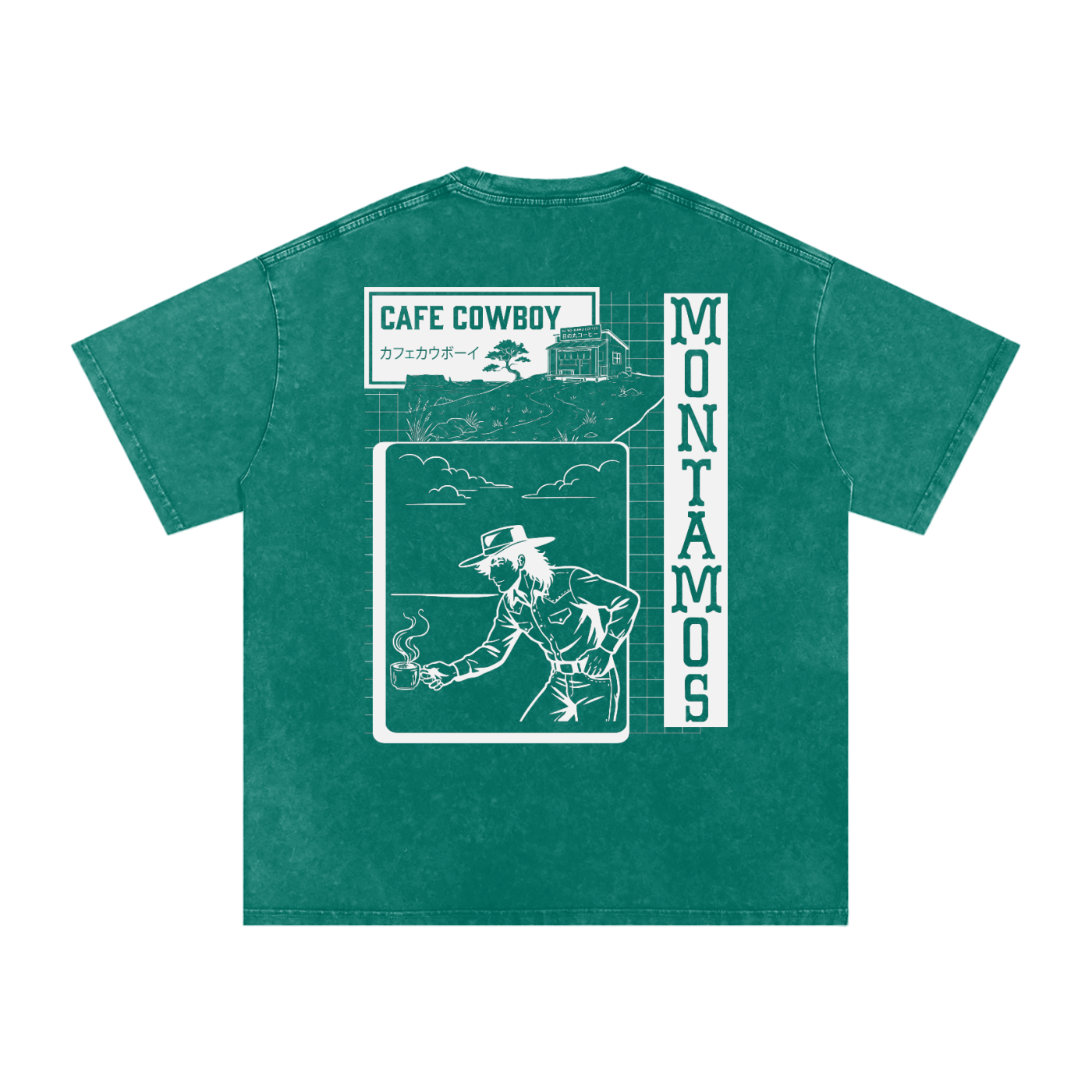 Cafe Cowboy Vintage Washed Tee