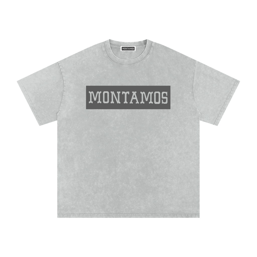Montamos Script Light Gray - Washed Tee