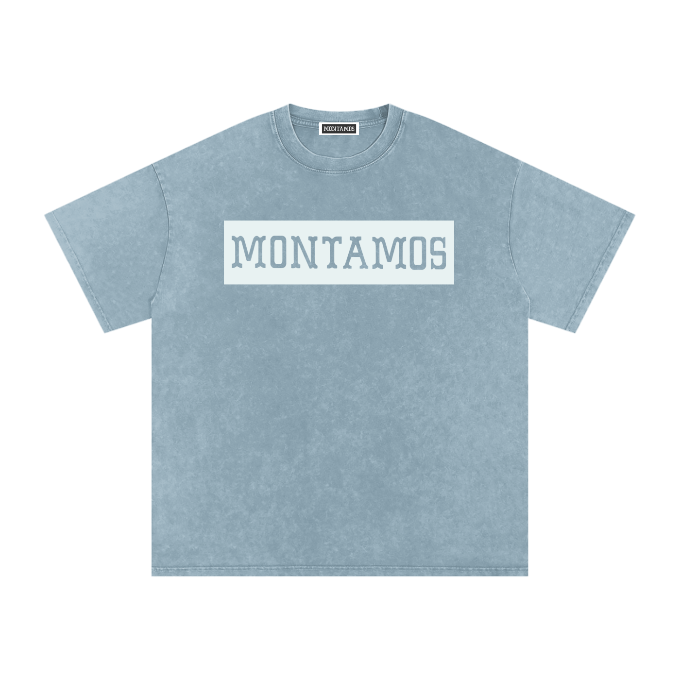 Montamos Script Sky Blue - Washed Tee