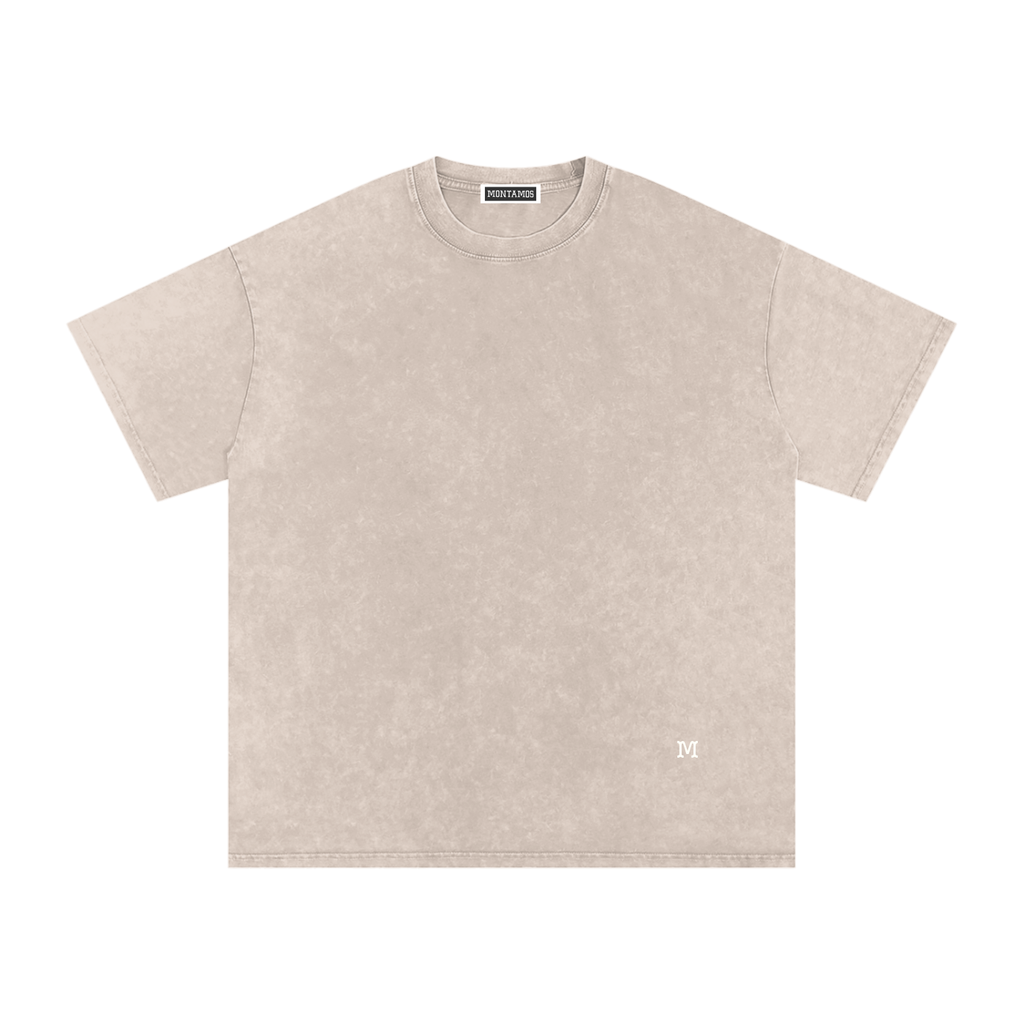 Vintage Washed Tee - Plain Apricot